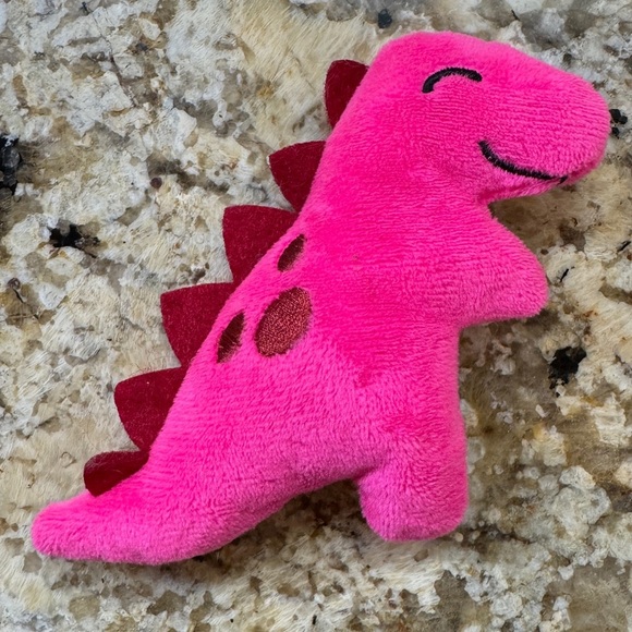 Pink Dinosaur Crinkle Cat or Dog Toy - Picture 2 of 3